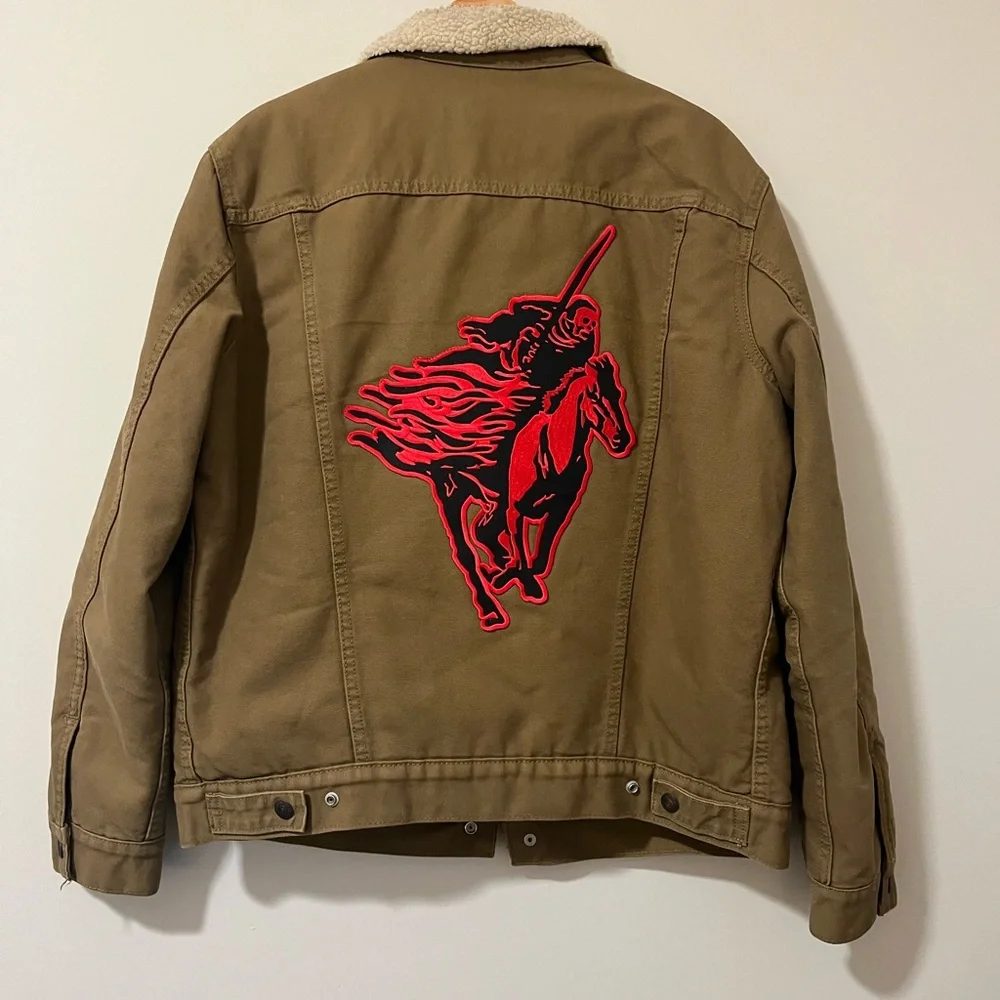 Levi's Men's Brown Jacket with Sherpa Collar - Picture 4 of 4